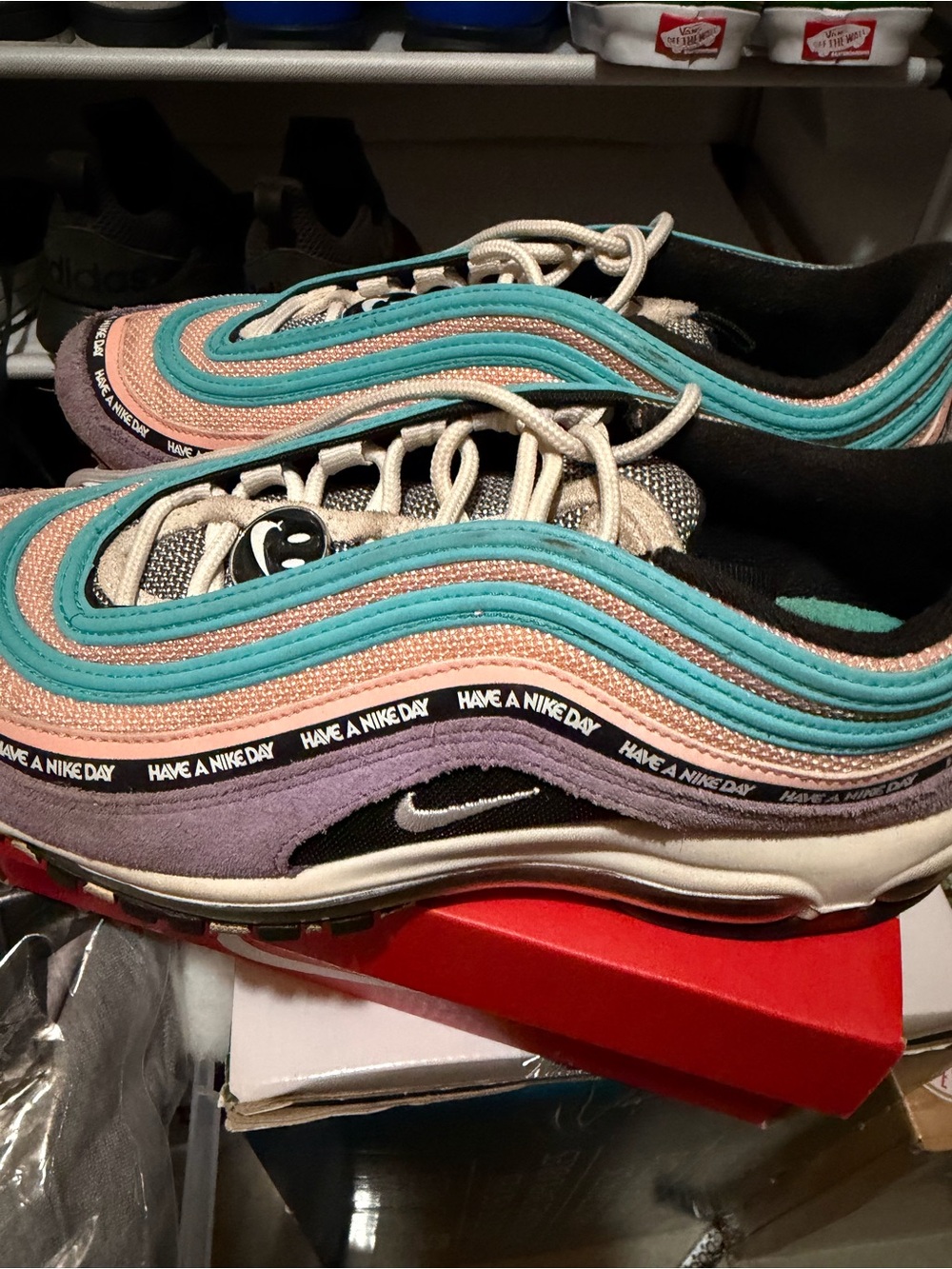 Nike Women’s Have A Nike Day Air Max 97 in Teal, Peach & Lavender sz 7Y